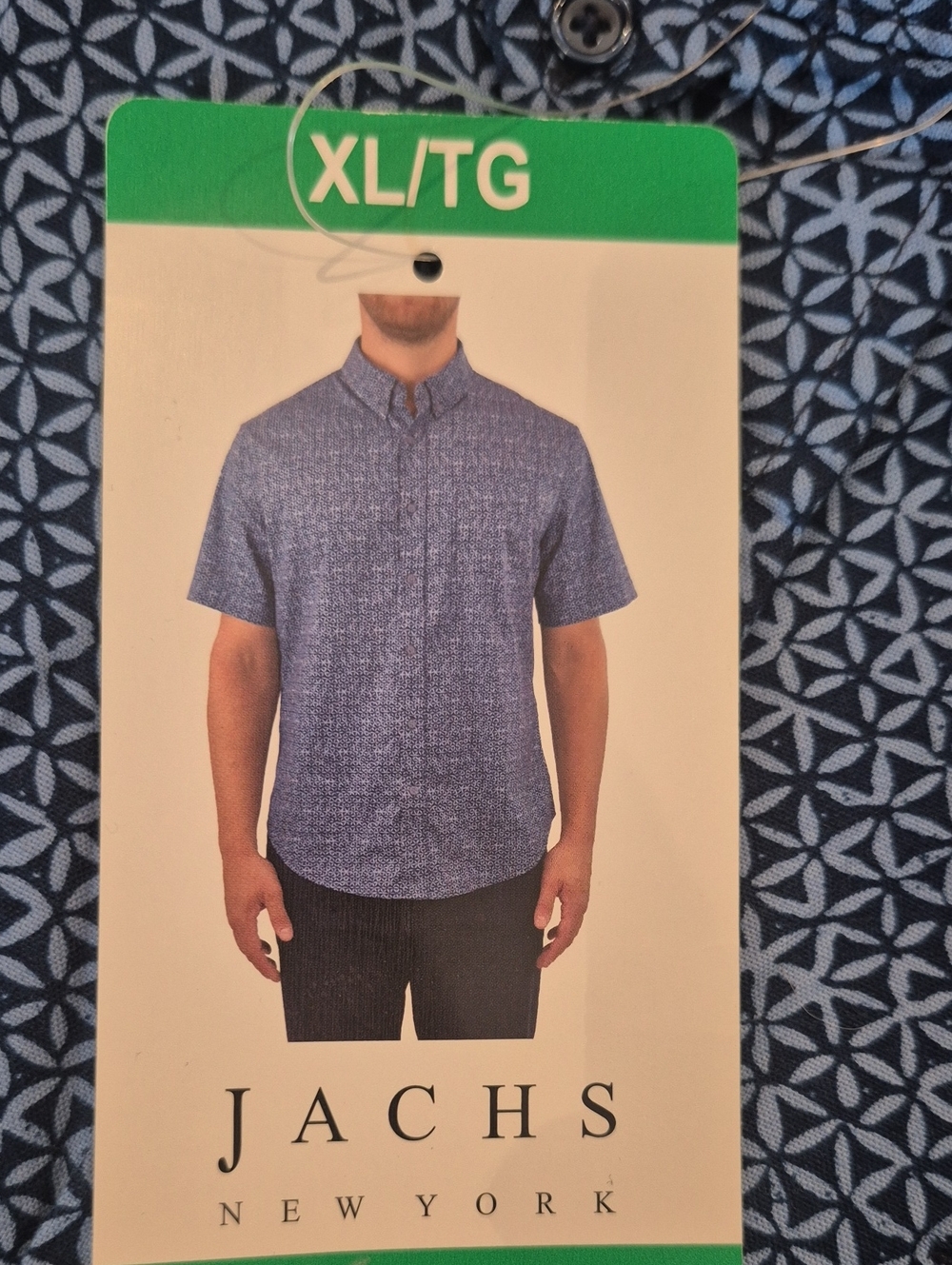 XL: 💙Jachs New York Printed Short Sleeve Shirt Polo
